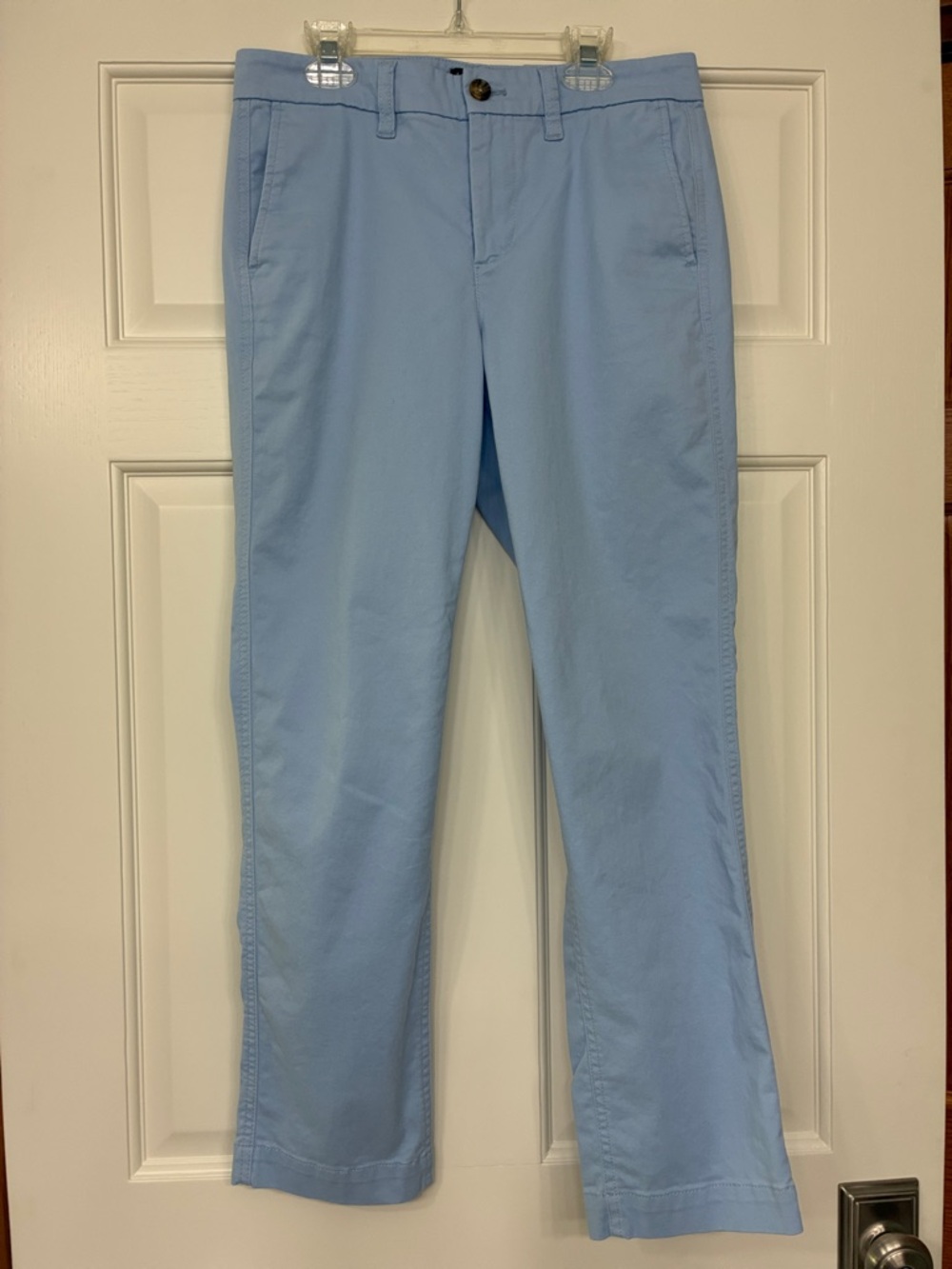J. Crew Lt Blue High Rise Straight Leg Girlfriend Chino Pants Size 2